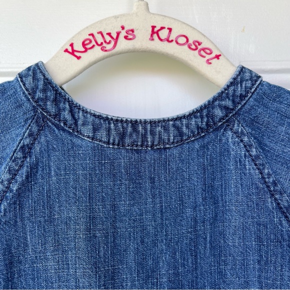 •Next UK• 100% Cotton Denim Girls Dress - Size 2T (92cm) - Picture 4 of 8